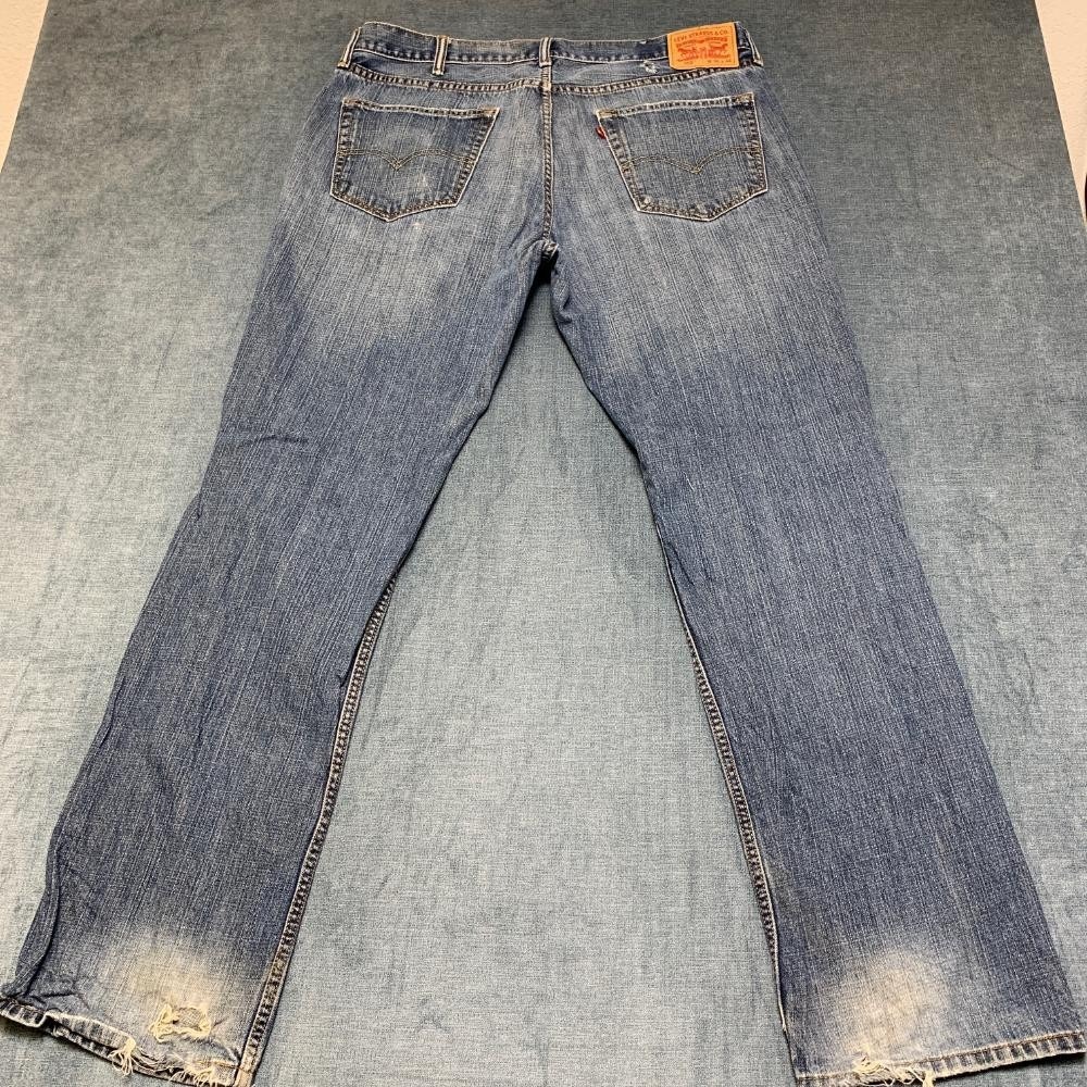 Levi's 559 Jeans Men 38x34 Blue Denim Cotton Relaxed Fit Straight Leg Distressed